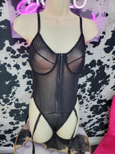Load image into Gallery viewer, Eyelet Sheer Bodysuit
